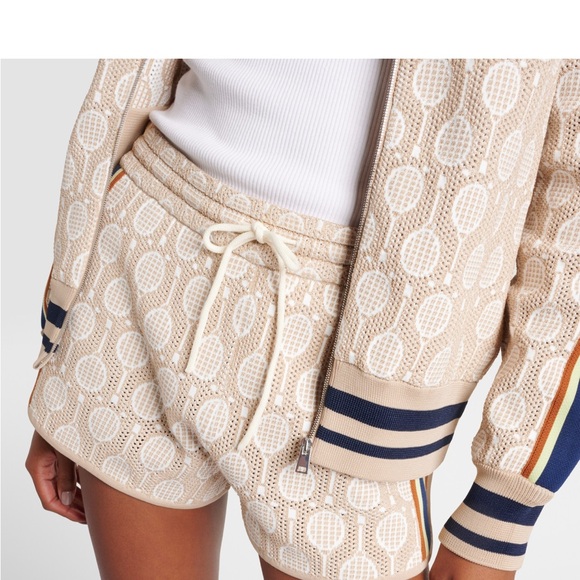 Tory Burch Sport Low-rise jacquard shorts - Picture 3 of 7